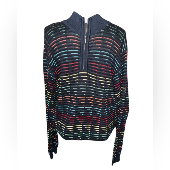 St. Croix Other - Vintage St. Croix Sweater Mens L Colorful 1/4 Zip Fashion Fit USA